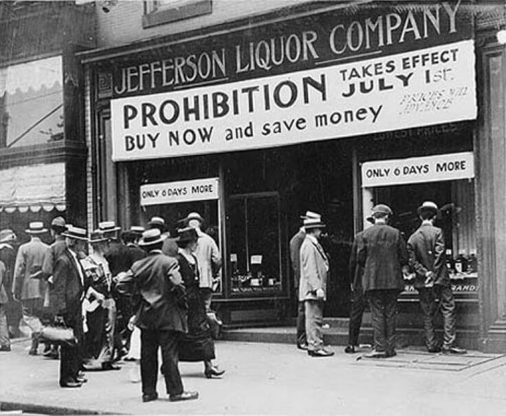 Prohibition takes effect July 1st - Jefferson Liquor Company - historical photo