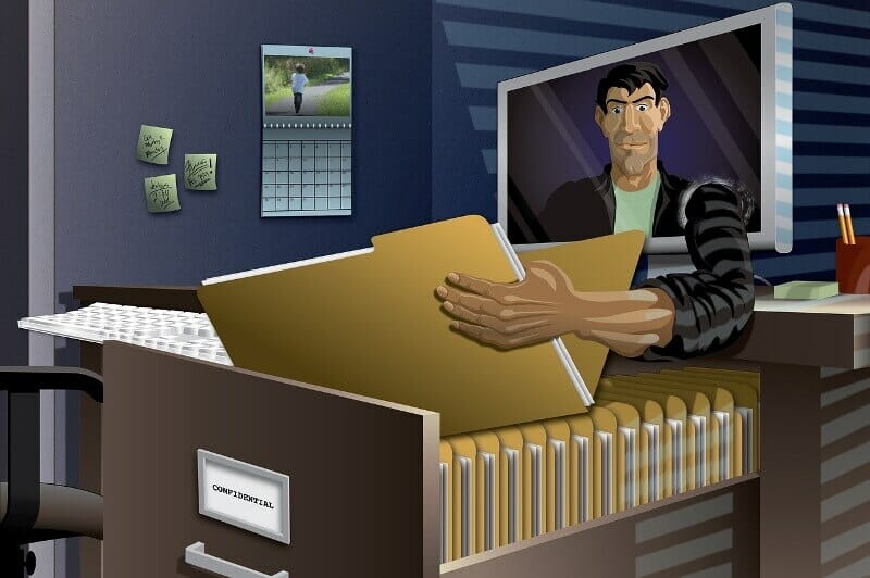 Identity theft artist painting